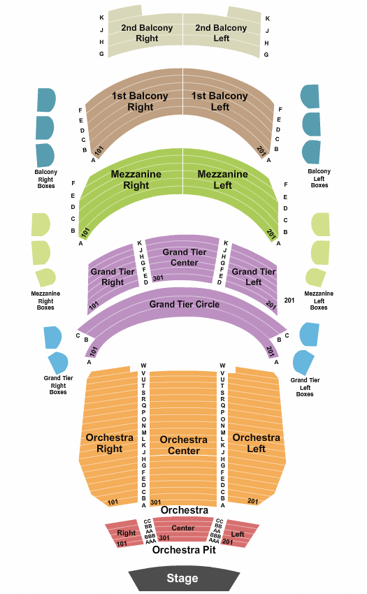 Belk Theatre SIX Seating Chart